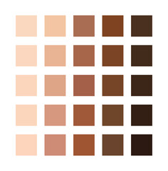 Illustration skin tone color palette