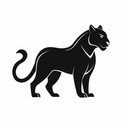 Fototapeta premium Black panther silhouette 