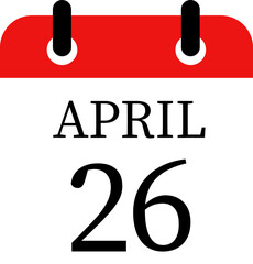 April calendar icon set.Calendar event reminder date.calendar date icon on white background.