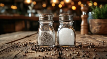 Salt pepper shakers rustic kitchen