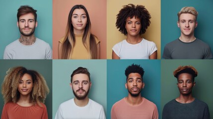 Diverse Faces Grid - Portrait Collection