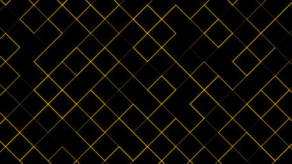 Fototapeta premium Golden wireframe on black background 4k luxury gold grid backdrop