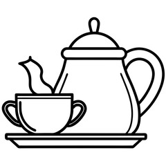 teapot and cups