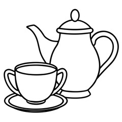 teapot and cup