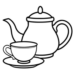 teapot and cups