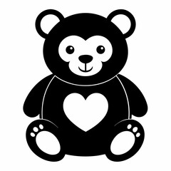 Naklejka premium Cute teddy bear vector art 