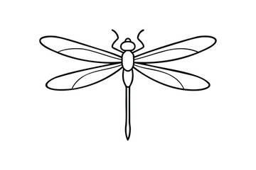 Dragonfly icon vector on white background