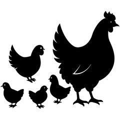 rooster silhouette vector