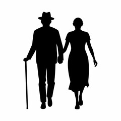 silhouette of a couple