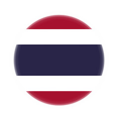  Round Thailand Flag, Glowing Thailand Flag