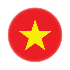  Round Vietnam Flag, Glowing Vietnam Flag