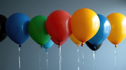 Colorful balloons in a celebratory arrangement
