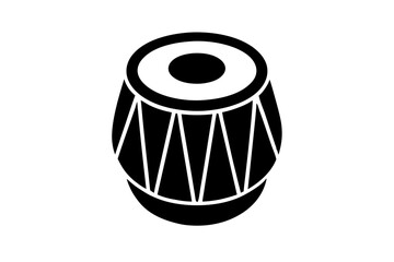 cute tabla silhouette vector illustration