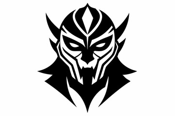 tribal mask silhouette vector illustration