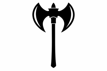 ceremonial axe silhouette vector illustration