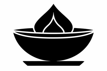 sacred bowl silhouette vector illustration