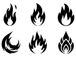 set of fire icons