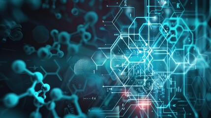 Obraz premium Rendering abstract medical element futuristic geometric background. Generated AI image