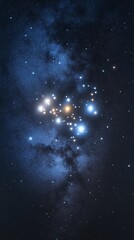 Stunning group of distant stars illuminating the night sky with a rich tapestry of celestial beauty