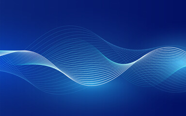 Abstract Wave, Line Particle Technology Background.Trendy.abstract background.Line blue ,colorful,Vector illustration