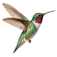Fototapeta premium hummingbird on green background