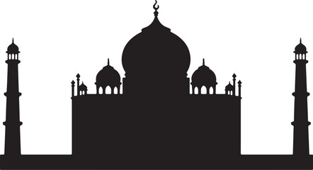 Taj Mahal Silhouette Vector – Iconic Indian Landmark Clipart
Black Taj Mahal Outline – Historic Monument Vector Graphic
Taj Mahal Silhouette Art – Mughal Architecture Vector Design

