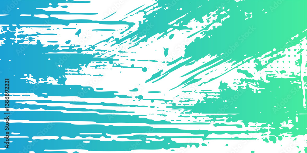 Poster amazing blue green blur gradient with grainy noise texture. abstract turquoise mesh and dynamic flow