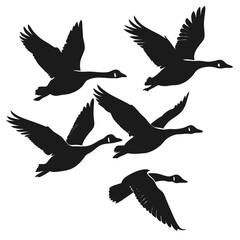 Goose silhouette vector illustration