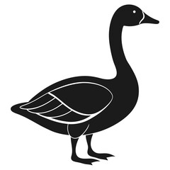 Goose silhouette vector illustration