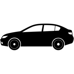 Car silhouette isolated on white background
