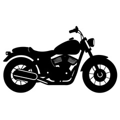Motorcycle silhouette vector isolated on white background