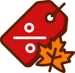 Autumn Sale Filled Line Icon