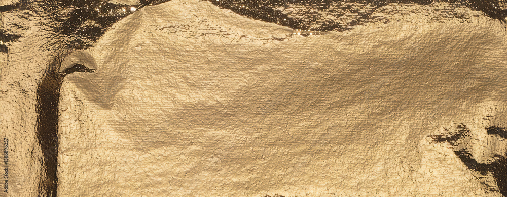 Poster golden foil decorative texture, polished and glossy. shimmering metallic effect with a retro, elegan