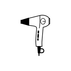 Simple black Hair Dryer Icon