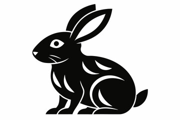 easter bunny laser cut silhouette vector
