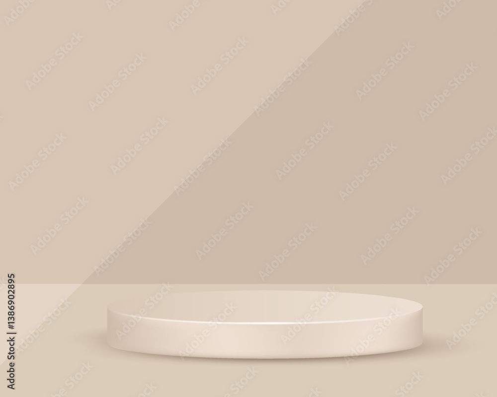 Poster realistic empty product advertisement background design with brown color. brown color abstract 3d cy