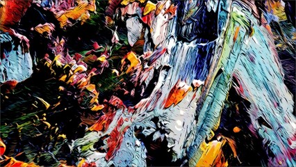 Abstract art background . Hand painting artwork on canvas .