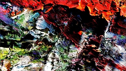 Abstract art background . Hand painting artwork on canvas .