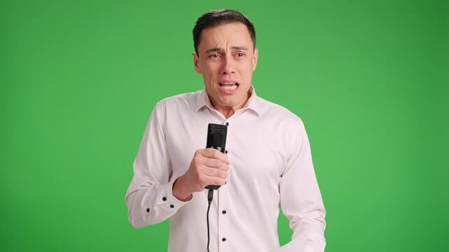 A grieving man delivers an emotional eulogy at a funeral