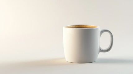 White coffee mug isolated on a solid white background. isolated on a solid white background. Illustrations