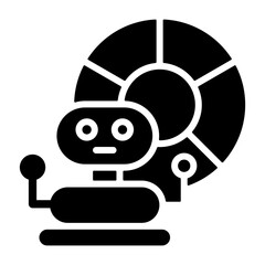 AI Analytics Flat Icon