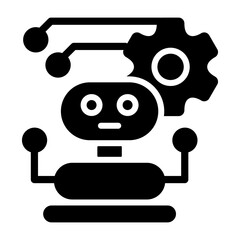 Intelligent AI Assistant Flat Icon