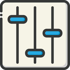 Audio Adjustment Filled Line Icon