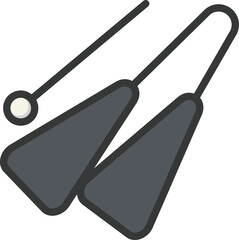 Drum Cow Bells Filled Line Icon