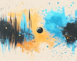 Abstract space art, digital painting