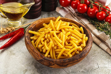 Italian pasta Maccherony for cooking