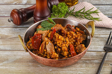 Rasted chicken meat with ptitim