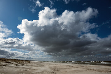 Windy day by Baltic sea, Liepaja, Latvia.