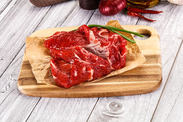 Raw beef meat for cooking