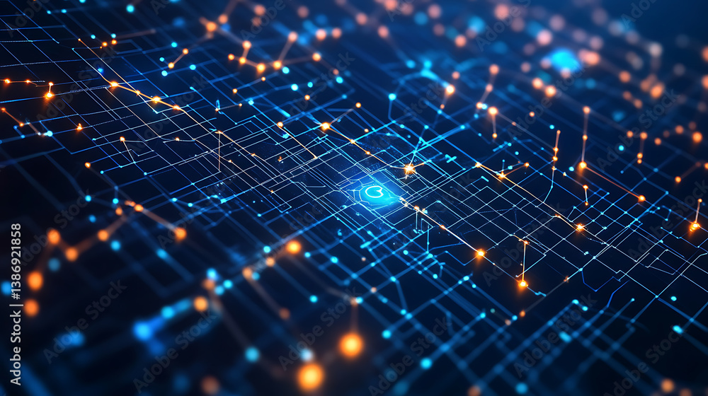 Poster an ai powered system enhancing blockchain technology by analyzing transaction security, ai-assisted 